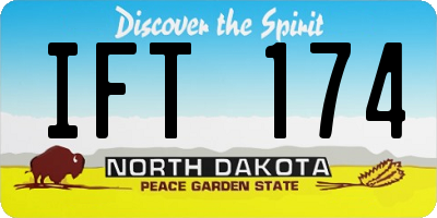 ND license plate IFT174