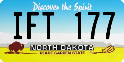 ND license plate IFT177