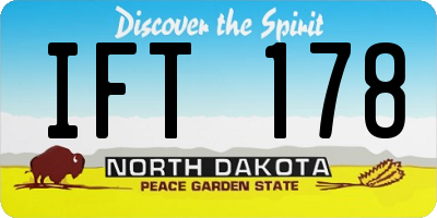 ND license plate IFT178