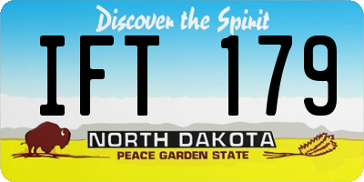 ND license plate IFT179