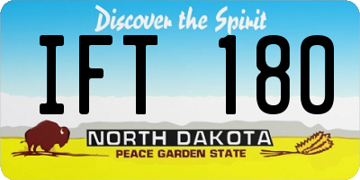 ND license plate IFT180