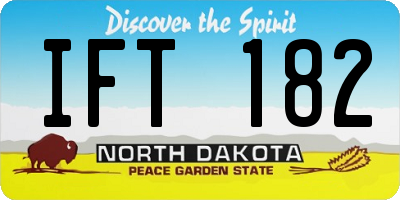 ND license plate IFT182