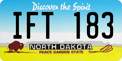 ND license plate IFT183