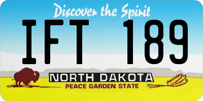 ND license plate IFT189