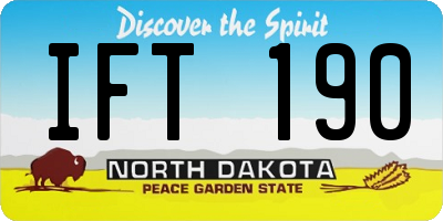 ND license plate IFT190