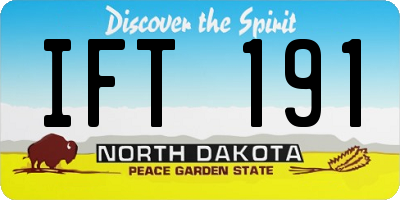 ND license plate IFT191