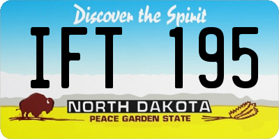 ND license plate IFT195