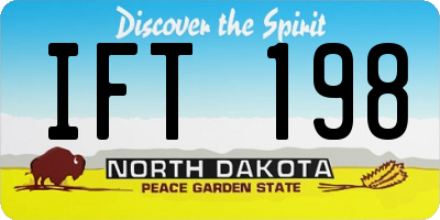 ND license plate IFT198