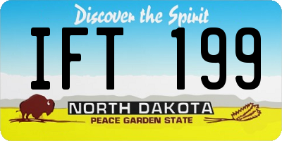 ND license plate IFT199