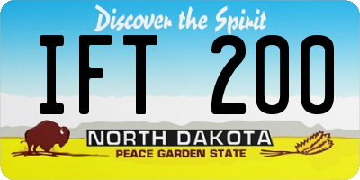 ND license plate IFT200