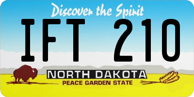 ND license plate IFT210