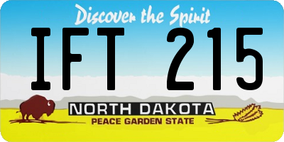 ND license plate IFT215
