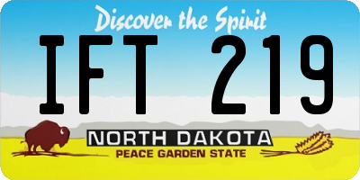 ND license plate IFT219