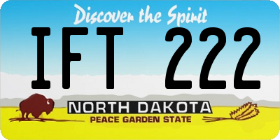 ND license plate IFT222