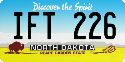 ND license plate IFT226