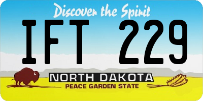 ND license plate IFT229