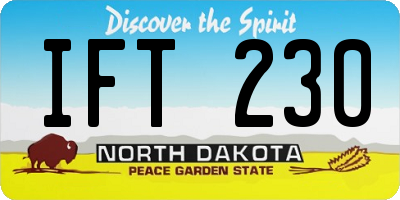 ND license plate IFT230