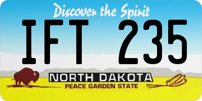 ND license plate IFT235