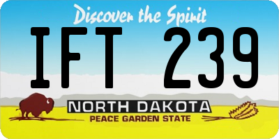 ND license plate IFT239