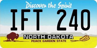 ND license plate IFT240