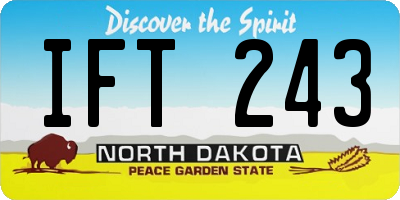 ND license plate IFT243