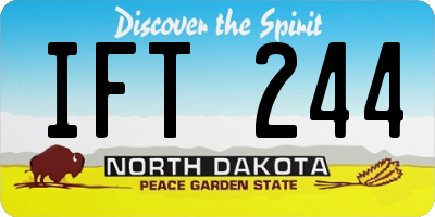 ND license plate IFT244