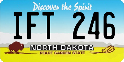 ND license plate IFT246
