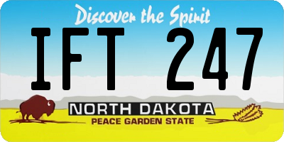 ND license plate IFT247