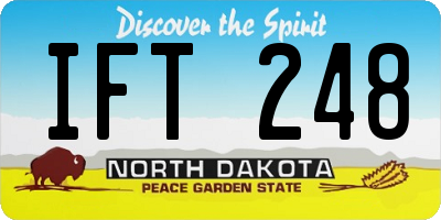 ND license plate IFT248