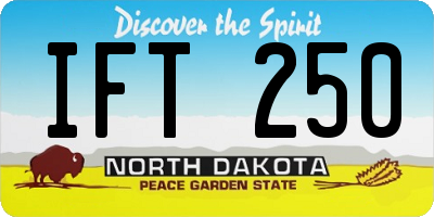 ND license plate IFT250