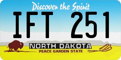 ND license plate IFT251