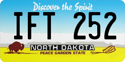 ND license plate IFT252