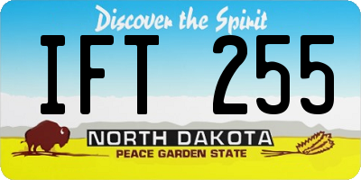 ND license plate IFT255