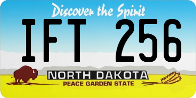 ND license plate IFT256
