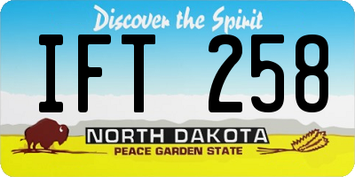ND license plate IFT258