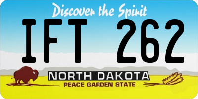 ND license plate IFT262