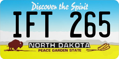 ND license plate IFT265