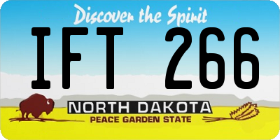 ND license plate IFT266