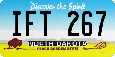 ND license plate IFT267