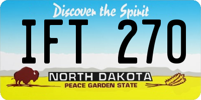ND license plate IFT270