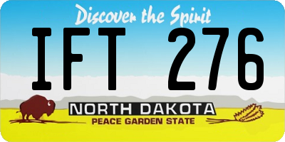 ND license plate IFT276