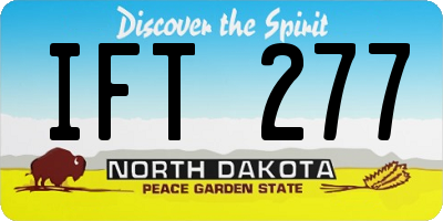 ND license plate IFT277