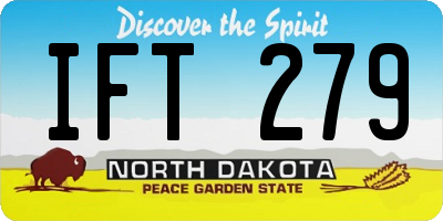 ND license plate IFT279