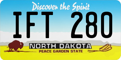 ND license plate IFT280