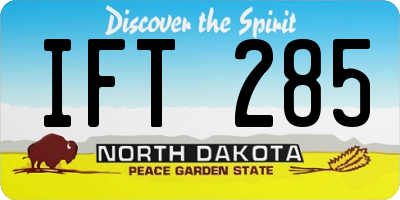 ND license plate IFT285
