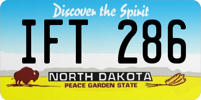 ND license plate IFT286