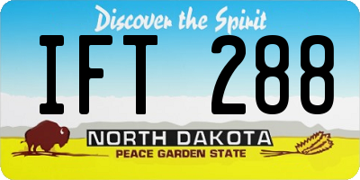 ND license plate IFT288