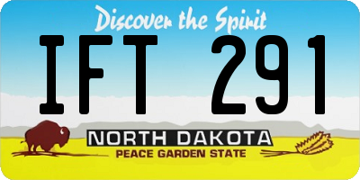 ND license plate IFT291