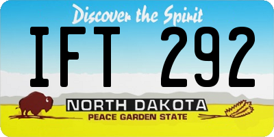 ND license plate IFT292