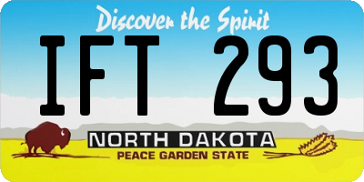 ND license plate IFT293